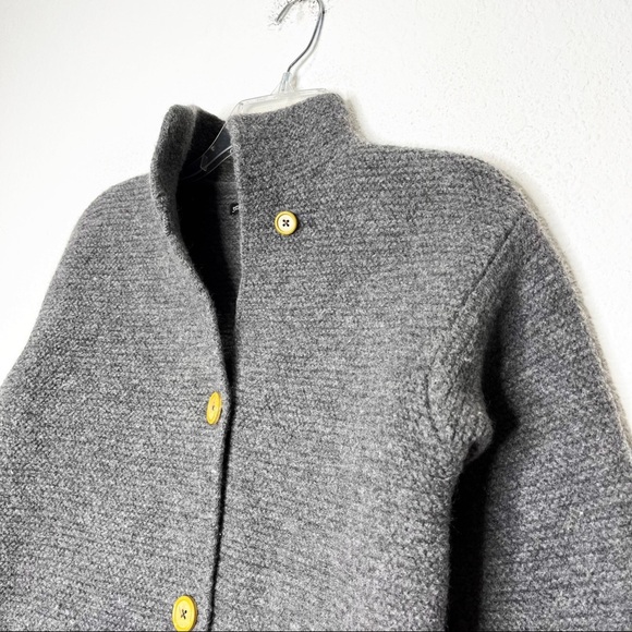 Gudrun Sjödén Felted 100% Wool Long Collar Jacket Coat Lagenlook - Picture 2 of 12